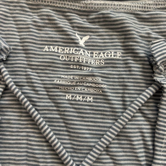 American Eagle Outfitters Gray/White Short Sleeve T-Shirt M - Picture 5 of 10